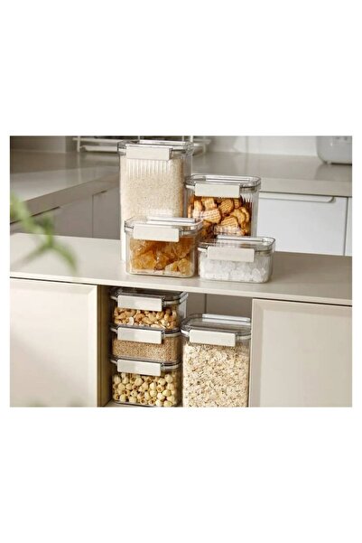 varioshop Set of 5 Airtight Plastic Food Storage Containers, Transparent