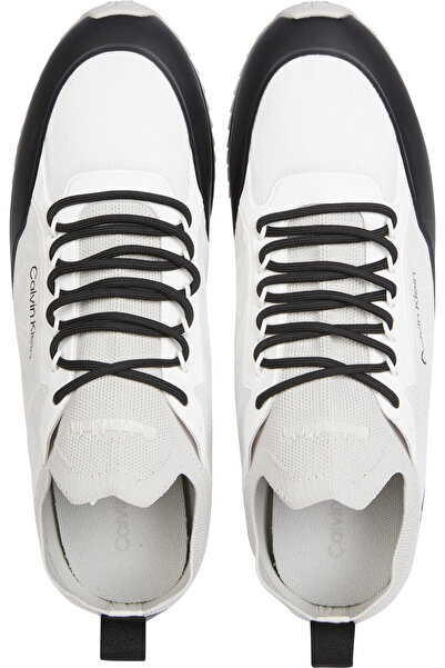 Calvin Klein Men Ck Black / Bright White Polyester Low Top Lace Up Nylon Sneakers