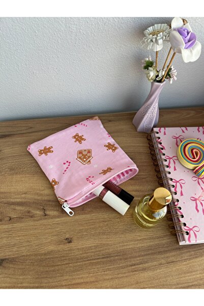 minyaturhayalim Yılbaşı kurabiye adam fermuarlı astarlı küçük cüzdan mini mak...