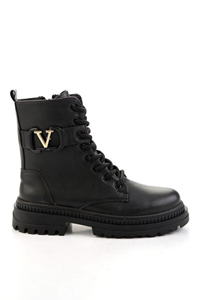 Bambi Siyah Kadın Bot & Bootie K02179521209