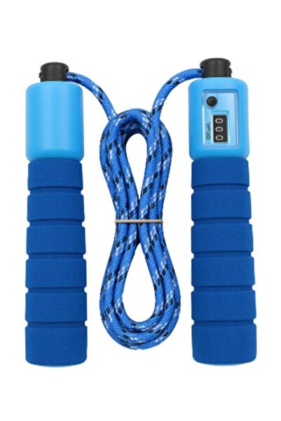 Premium Blue Jumping Rope with Counting Metre – Adjustable High Quality Skipp...