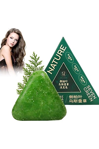 Nature Triangle Shampoo Bar (Usman Grass & Ginseng) - Calming & Strengthening Hair, 1pc