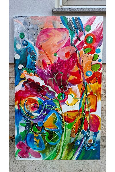 Art Bissinger Pictura abstracta cu flori