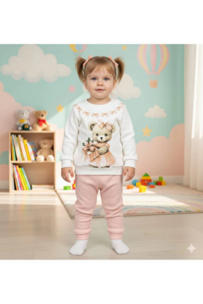 Poppy طقم كاجوال مكون من قطعتين للفتيات الصغيرات مطبوع مناسب للأعمار من 6 إلى...