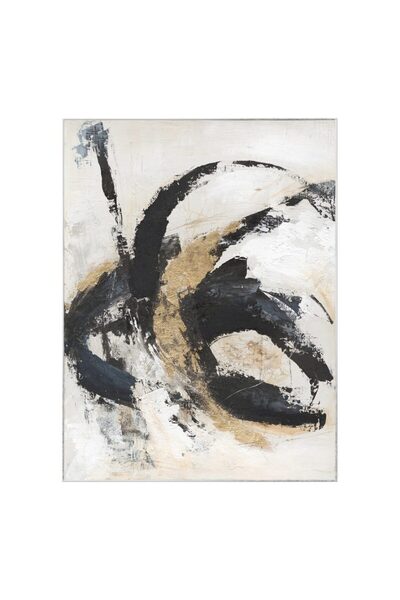 Imageland Tablou Acril 90X120 Negru și Auriu Expresie