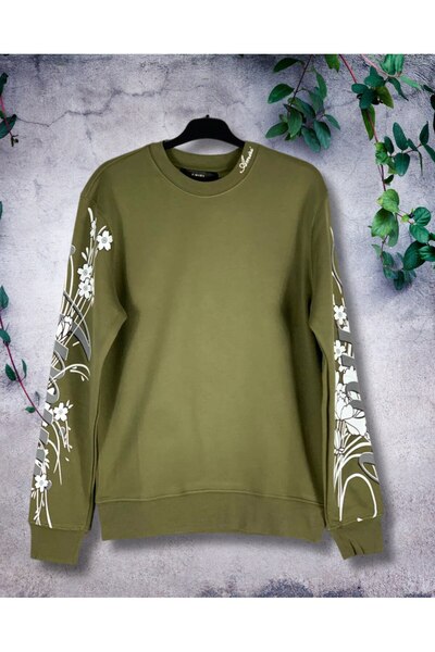 YusGos Unisex Men/Women High Quality Sleeve Printed Cotton Crew Neck Sweatshirt