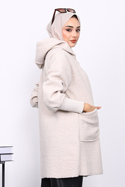 İmajButik Παλτό μπουκέτο με πέτρινη τσέπη με φερμουάρ