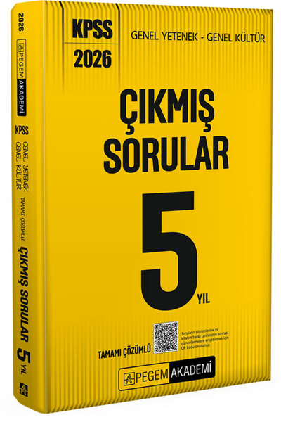 Pegem Akademi Yayıncılık 2026 KPSS Genel Yetenek Genel Kültür Tamamı Çözümlü ...