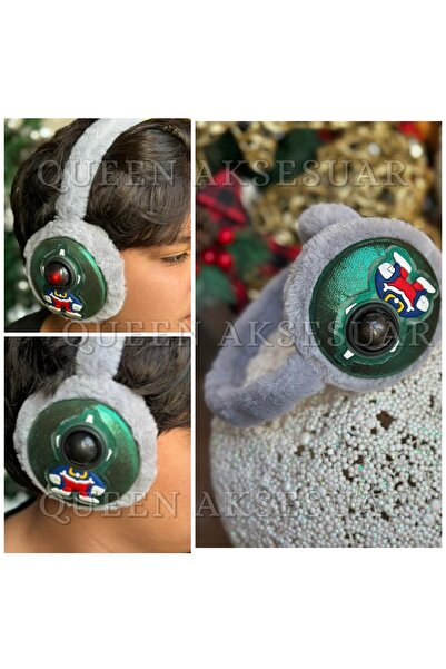 QUEEN AKSESUAR ışıklı Astronot figürlü peluş kulaklık çocuk yetişkin erkek ku...