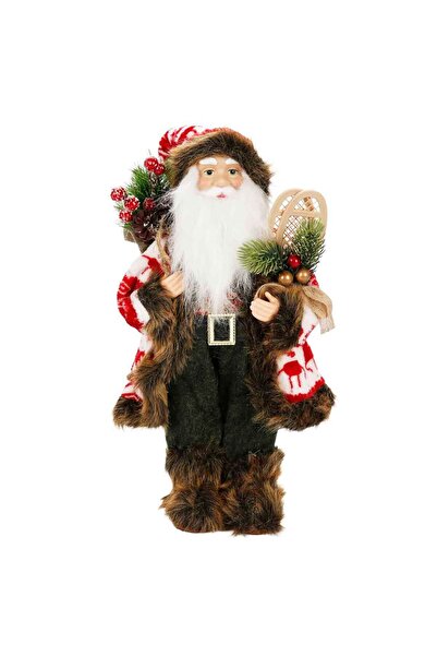 Sunman Kürklü Noel Baba Dekoratif Biblo 41 cm