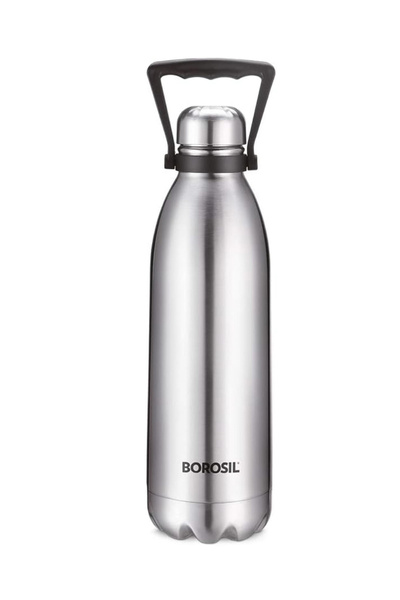 Borosil Vacuum Bolt Bottle Stainless Steel 1.8Ltr