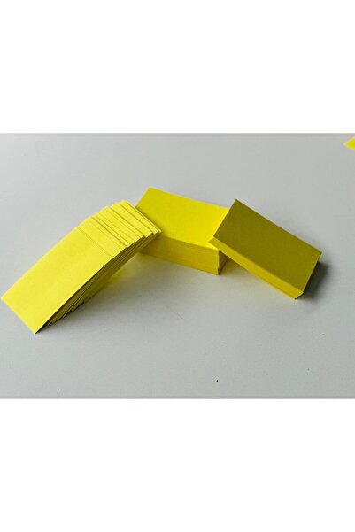 Orbak Kağıt Yellow Blank Word Cards Label 5X8Cm 500 Pieces Blank Card Blank Business Card