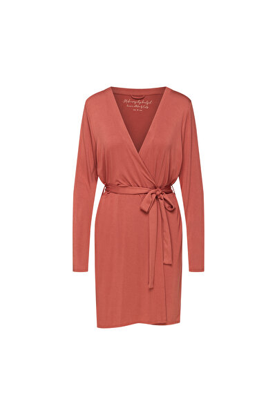 ESOTIQ Women's House Robe Bathrobe Dressing Gown Cardigan Style with Belt Viscose & Elastane | Jayden