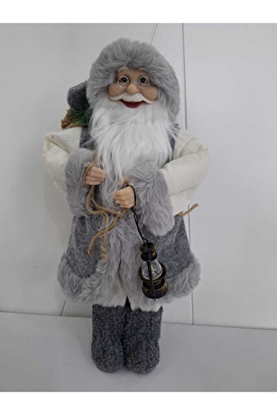 Astaş Christmas Santa Claus in White Grey Dress 45cm