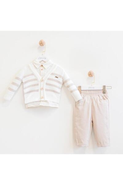 Cumino 3 LÜ SWEATER HIRKA VE GÖMLEKLİ ERKEK BEBEK ÇOCUK TAKIM