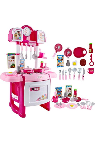 MalPlay Bucatarie interactiva cu lumini, sunete, robinet cu apa functional, c...