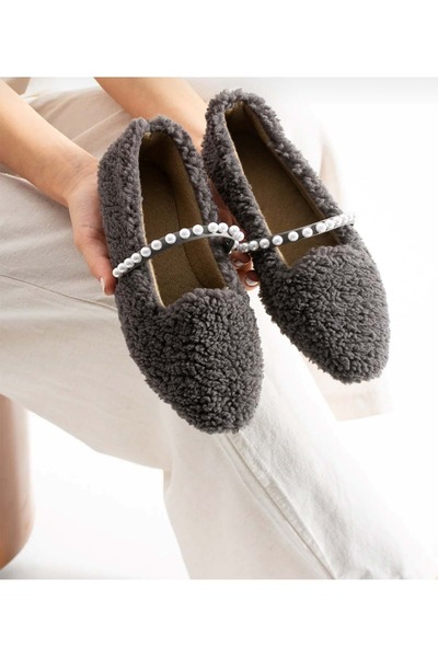 AYAKCİTY Kadın İncili Ev Babeti Yünlü