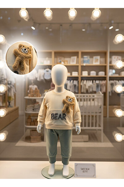 Jasminya طقم مكون من قطعتين للأطفال الأولاد مع أزرار كبس على الرقبة وجيوب على...