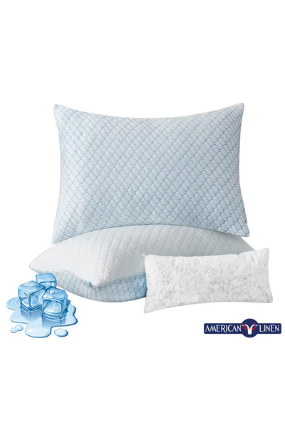 American Linen وسادة إسفنجية فاخرة مريحة من ميموري فوم - دعم ناعم لمن ينامون ...