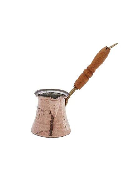 turkish Copper Coffee Pot (Cezve) 200ml with Wooden Handle