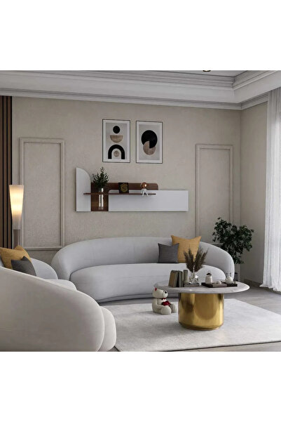 Stylish Home Wooden wall decor with concealed lighting and a modern design - raf73-ab