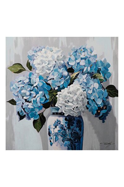 Imageland Pictură acrilică 80x80 Hortensie albastră