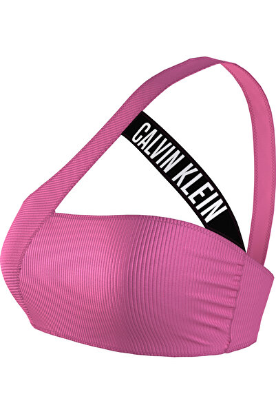 Calvin Klein Women Bold Pink Polyamide One Shoulder Bralette