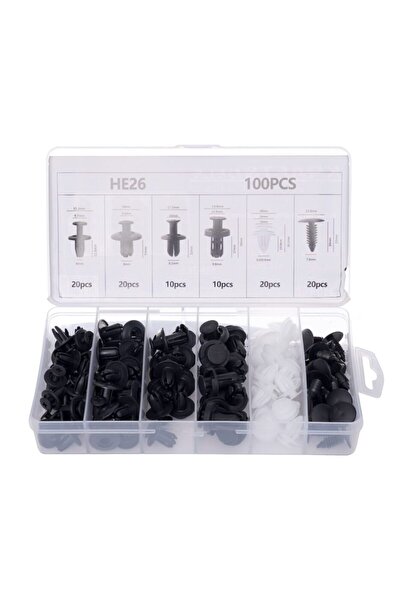 Kraft Set cleme fixare tapiterie, 100 elemente, C05, C20, C32, B01, D02, A16,