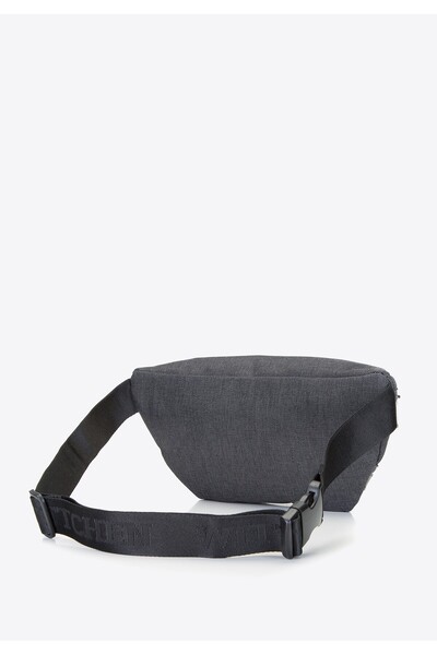 Wittchen Men's waist bag with -leather panel, graphite, graphite polyester