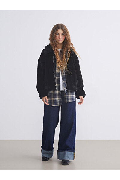 LC Waikiki Hooded Oversize Women's Plush Coat