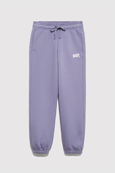 Mavi Kız Çocuk Logo Baskılı Eşofman Altı