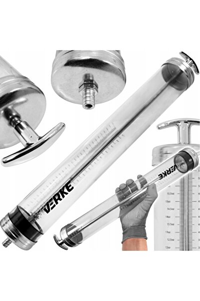 VERKE Manual pump for extracting and distributing oil, liquids, 1000ml,