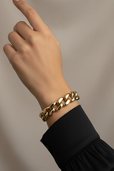 Modex Thick model chain gold color bracelet (18cm)