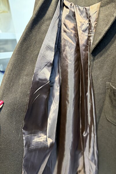 Suziş Premium Cashmere Long Coat with Bag Pockets and Belt Cr109001