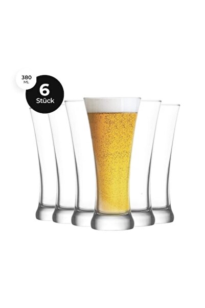 LAV Sorgun Set of 6 Cocktail Glasses, 380 ml, Clear, Ø8.3×H18.4 cm