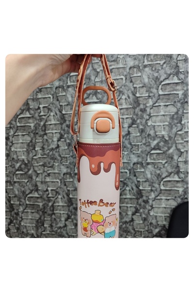 senacacollection Diller Steel Thermos Flask with Bag and Strap 580 ml Double ...