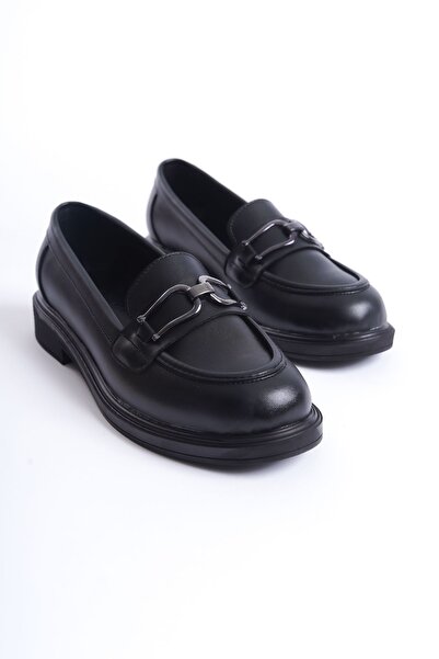 FEMME حذاء لوفر نسائي كاجوال بإبزيم تمارا أسود