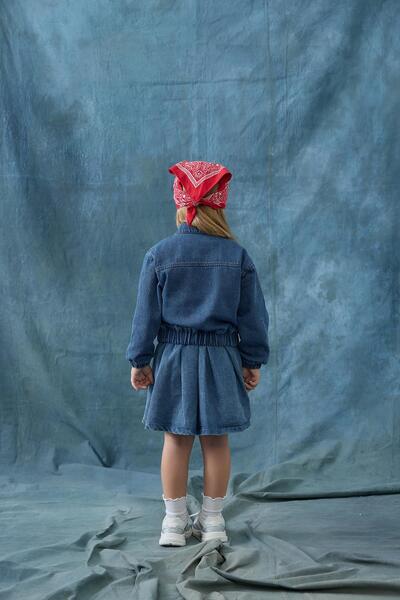 Tics Denim Bomber Jacket - Blue