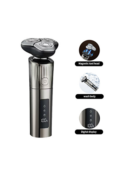 UNİBOX 3 in 1 Grooming Set, Razor, Trimmer, Nose and Ear, USB Type C, LED, Cordless, Clean Shave