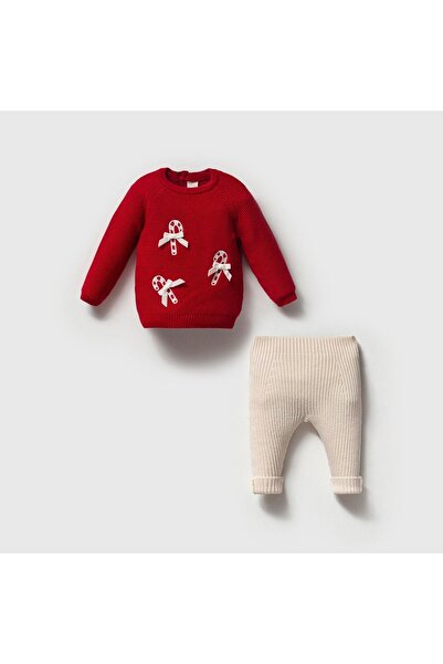 Nipperland Baby Girl New Year's Double Layer 100% Cotton Knitwear Set