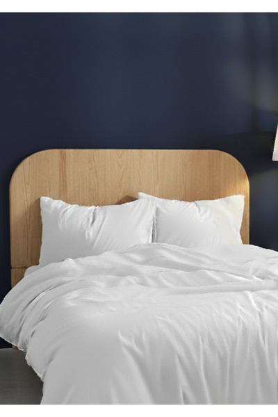 Medaillon Home White 100% Cotton Double Duvet Cover Set