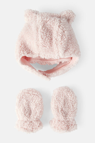 Carter's Baby Girl Pink Beanie Gloves