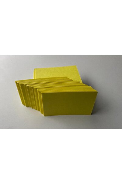 Orbak Kağıt Yellow Blank Word Cards Label 5X8Cm 100 Pieces Blank Card Blank Business Card