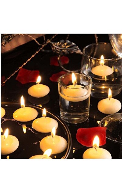 Generic 12-Piece Floating Candles for Cylinder Vases, Centerpieces at Wedding...