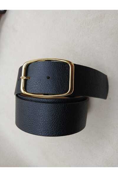 ARLIVA حزام نسائي بتصميم مستطيل بإبزيم ذهبي بطول 4 سم، حزام للملابس، حزام للس...