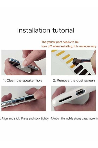 Generic Speaker Mesh Dustproof Adhesive Sticker with Dust Plugs and Tweezers (Black)