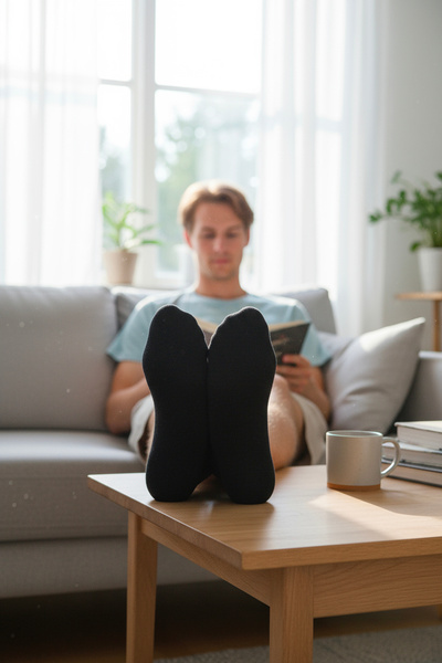 Bravie Bamboo Men's Socks 786 Black