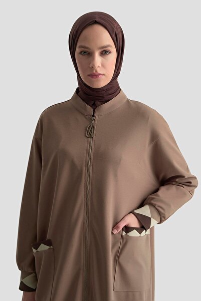 Armine TREND Boydan Zippered Ribbed Crepe Wear and Go Mink 25Kt556