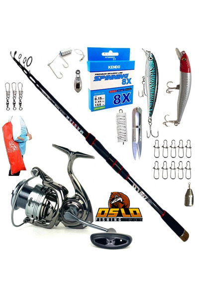 Oslo Next 4000 240cm 7-35gr Master Tele Rapala Maket Balık Spin Olta Takımı Seti