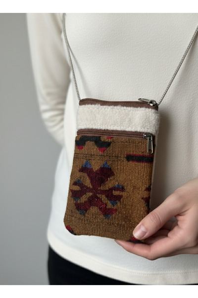 Talinhandmade Handwoven Fur Double Pocket Bag |   Ethnic Pattern Shoulder Bag